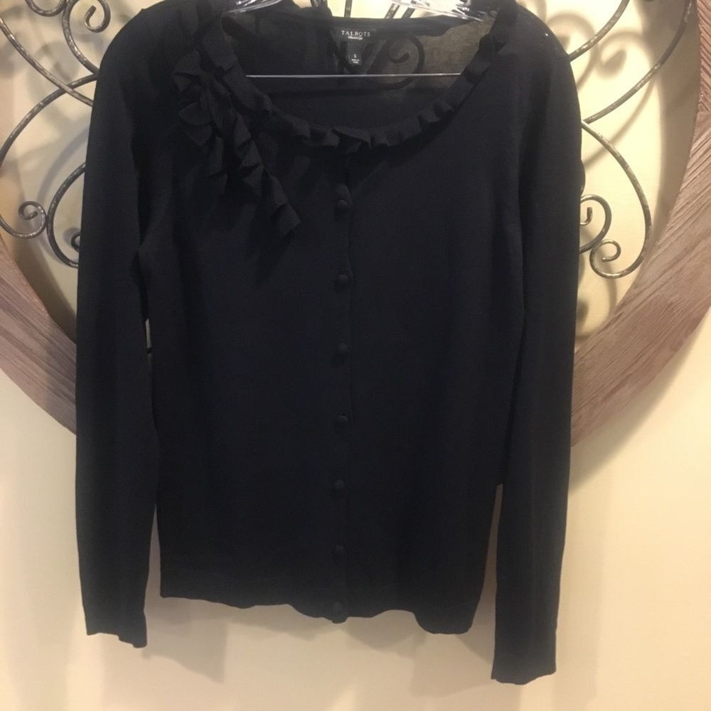 Talbots Silk Cotton Blend Cardigan Sweater